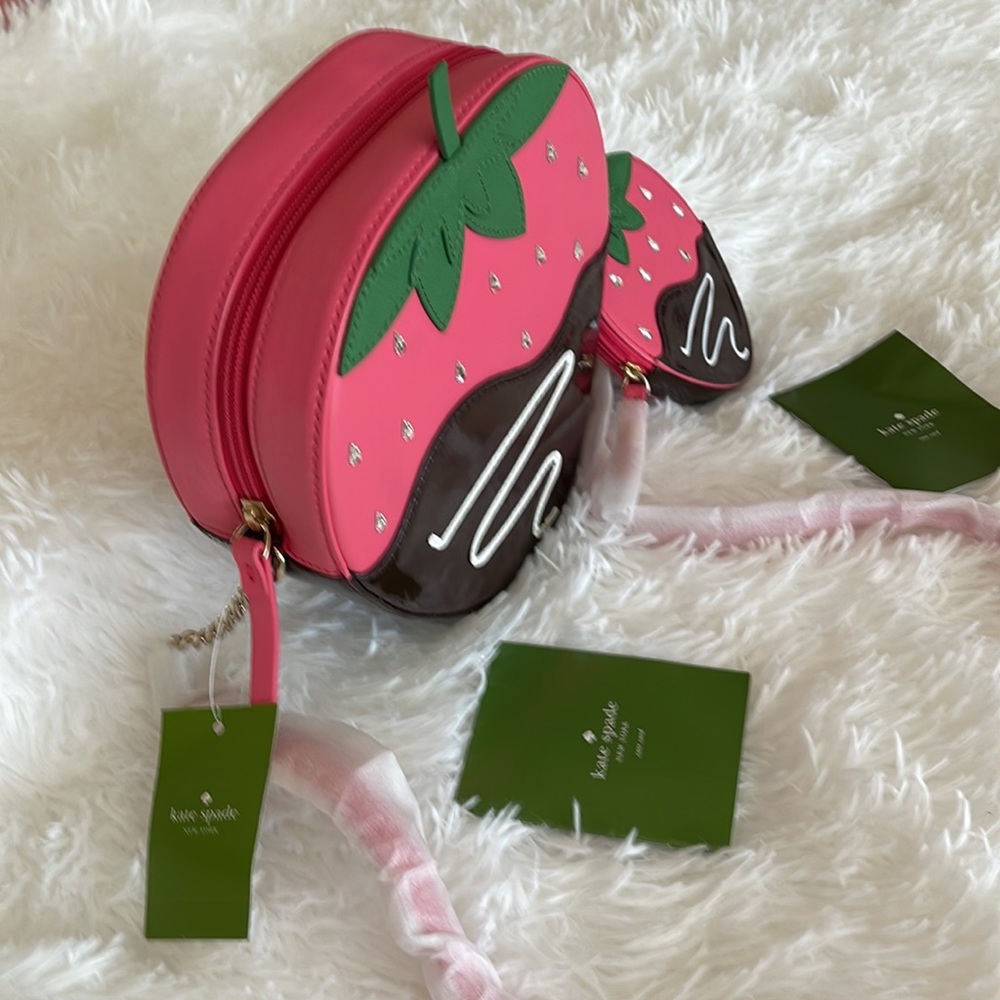 NWT Kate Spade Collectors Crème de La Crème Strawberry Purse and Change Purse - Picture 2 of 7